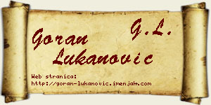 Goran Lukanović vizit kartica